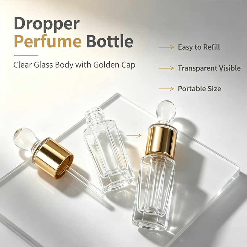 Perfume Fragrance Story - Frasco de Vidro com Conta-Gotas de